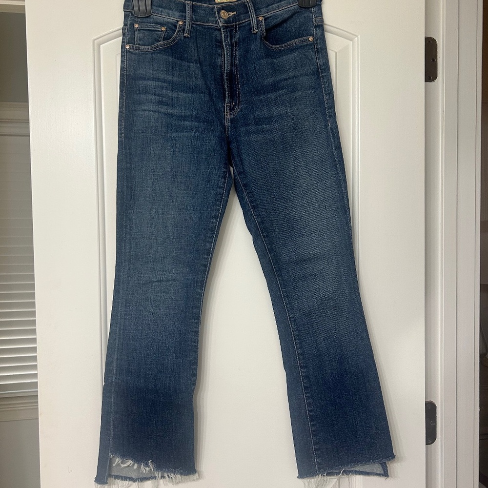 Mother The Insider Crop Step Fray Jeans